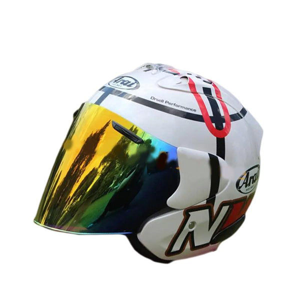 Casque Demi-Jet Ram3 Haga Monza Blanc - Helmoto