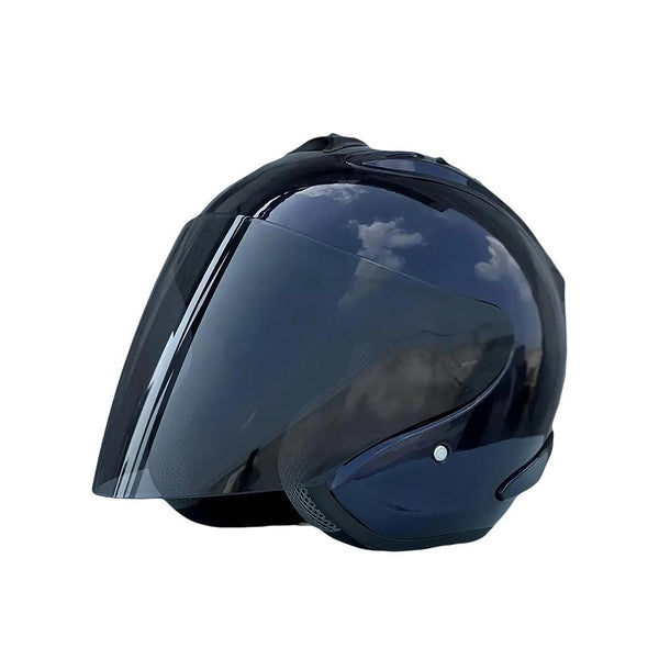 Casque bleu foncé brillant Semi-ouvert d'été - Ram4 - Moto & Scooter & Cross - Helmoto