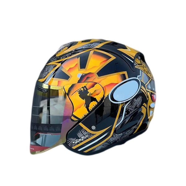 Casque Samurai Semi-Ouvert d'été - Ram 3 Pedrosa - Moto & Scooter & Cross - Helmoto