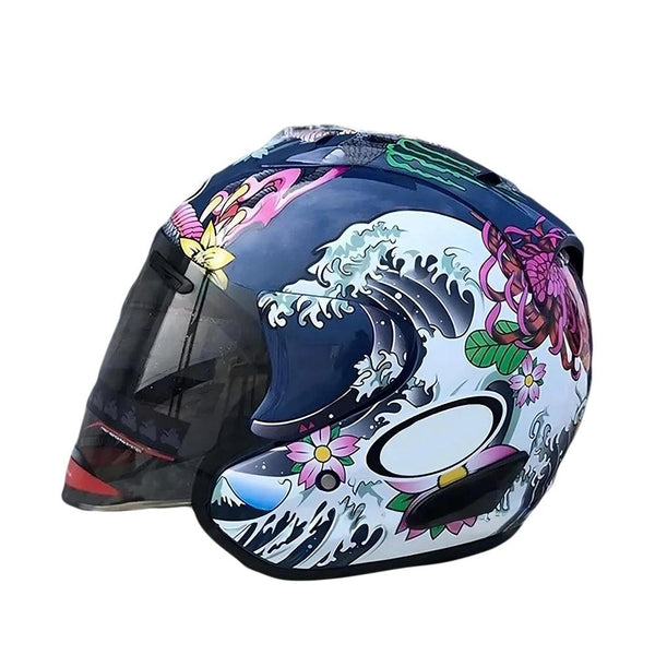 Casque Dragon Oriental Brillant - Ram 3 - Moto & Scooter & Cross - Helmoto