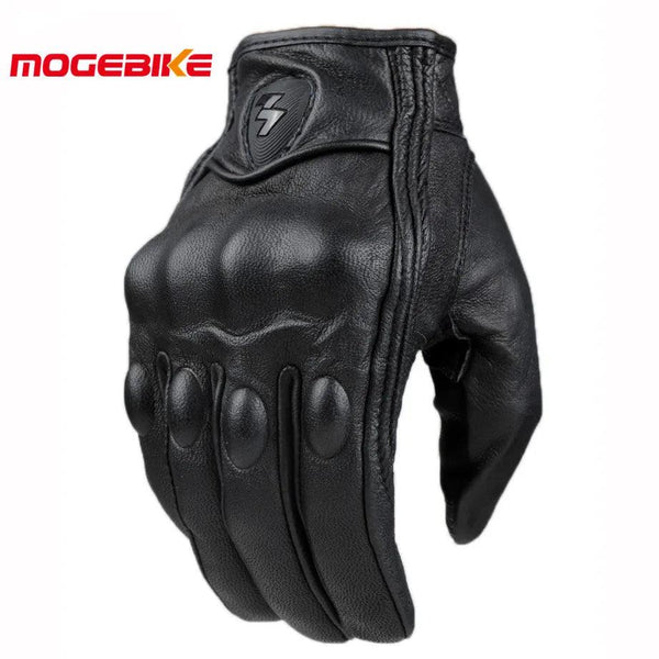 Gants de moto en cuir perforé - Helmoto