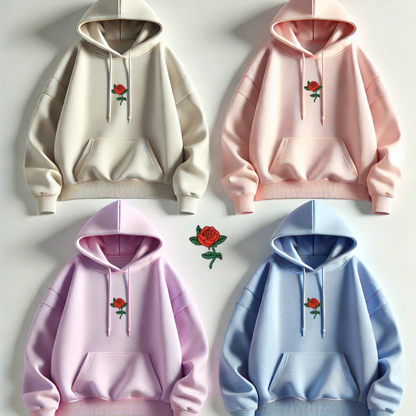 Pull à Capuche Coeur de Rose 🌹 - Multicolore