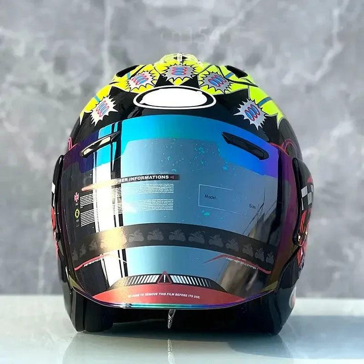 Casque Noir Semi-Ouvert d'été - Ram 3 Russell - Moto & Scooter & Cross - Helmoto