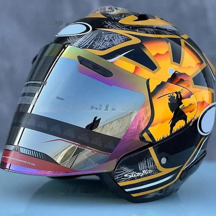 Casque Samurai Semi-Ouvert d'été - Ram 3 Pedrosa - Moto & Scooter & Cross - Helmoto