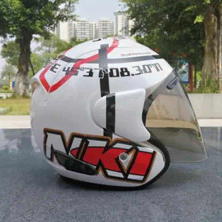 Casque Demi-Jet Ram3 Haga Monza Blanc - Helmoto