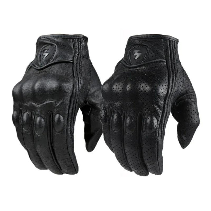 Gants de moto en cuir perforé - Helmoto