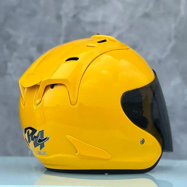 Casque Jaune Brillant Semi-Ouvert d'été - SZ-Ram4 - Moto & Scooter - Helmoto
