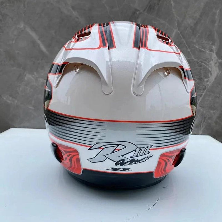 Casque Pedrosa Rouge GP - Semi-Ouvert d'été - Moto & Scooter & Cross - Helmoto