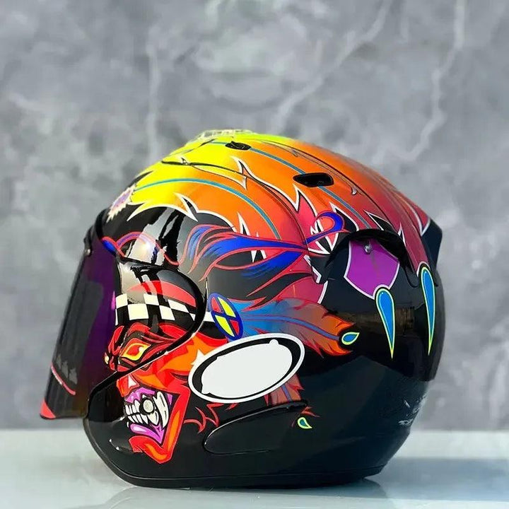 Casque Noir Semi-Ouvert d'été - Ram 3 Russell - Moto & Scooter & Cross - Helmoto