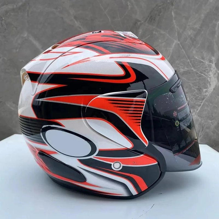 Casque Pedrosa Rouge GP - Semi-Ouvert d'été - Moto & Scooter & Cross - Helmoto