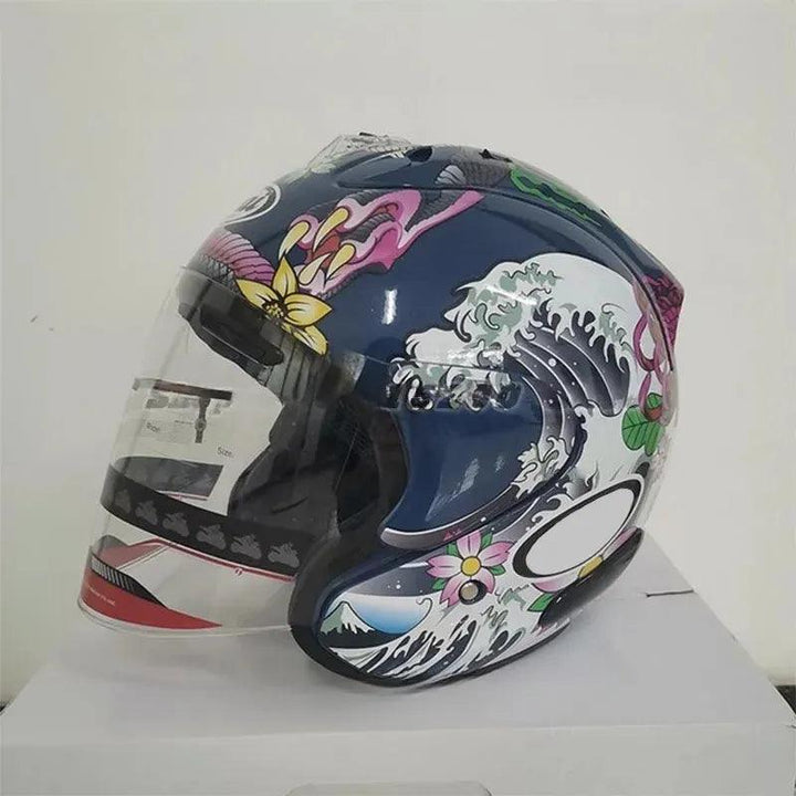 Casque Dragon Oriental Brillant - Ram 3 - Moto & Scooter & Cross - Helmoto