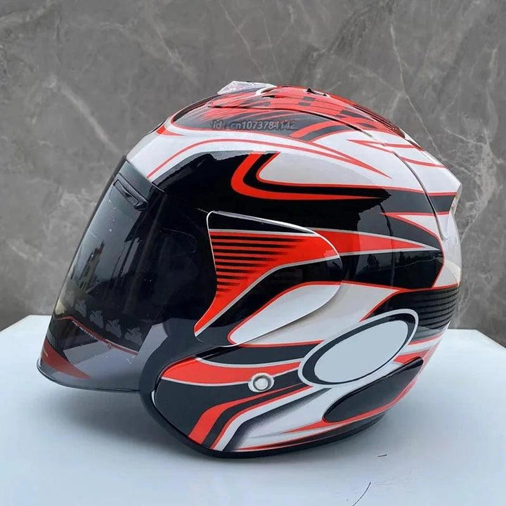 Casque Pedrosa Rouge GP - Semi-Ouvert d'été - Moto & Scooter & Cross - Helmoto