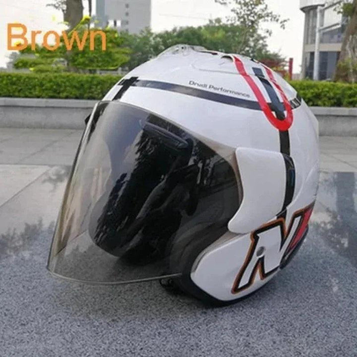 Casque Demi-Jet Ram3 Haga Monza Blanc - Helmoto