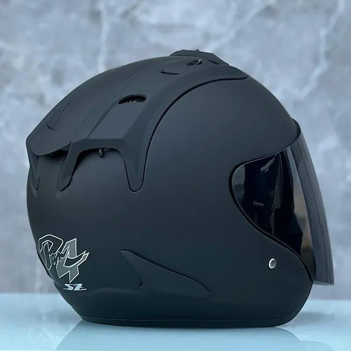 Casque Noir Mat Semi-Ouvert d'été - SZ Ram 4 - Moto & Scooter & Cross - Helmoto