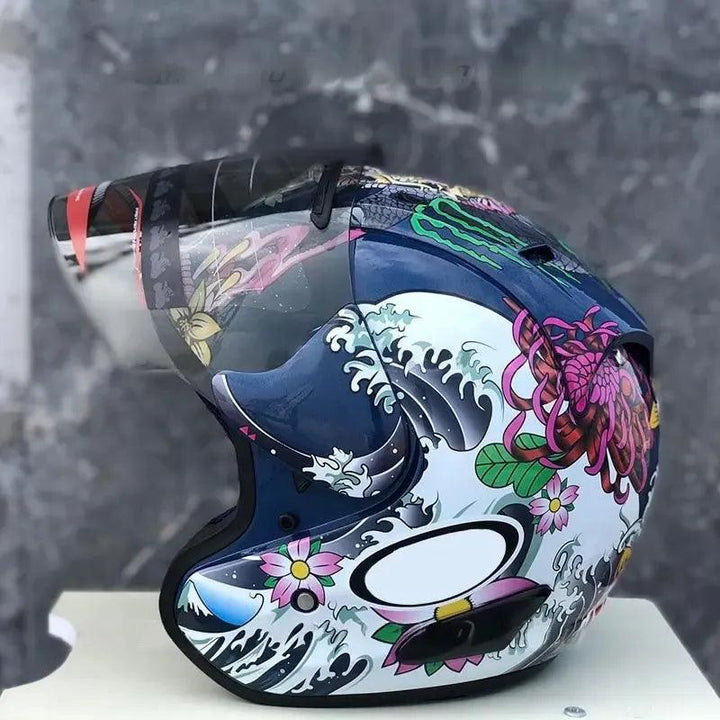 Casque Dragon Oriental Brillant - Ram 3 - Moto & Scooter & Cross - Helmoto