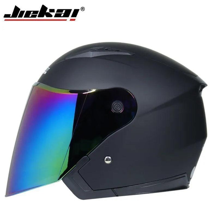 Casque Moto Unisexe 4 Saisons - Double Visière Racing - Multi-couleurs - Helmoto