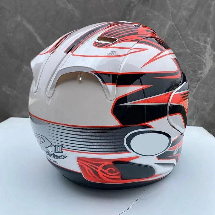 Casque Pedrosa Rouge GP - Semi-Ouvert d'été - Moto & Scooter & Cross - Helmoto