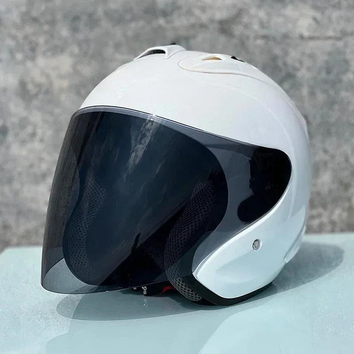 Casque Blanc Brillant Semi-Ouvert d'été - SZ-Ram4 - Moto & Scooter - Helmoto