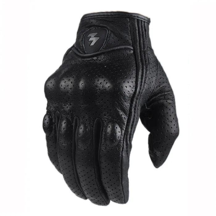 Gants de moto en cuir perforé - Helmoto