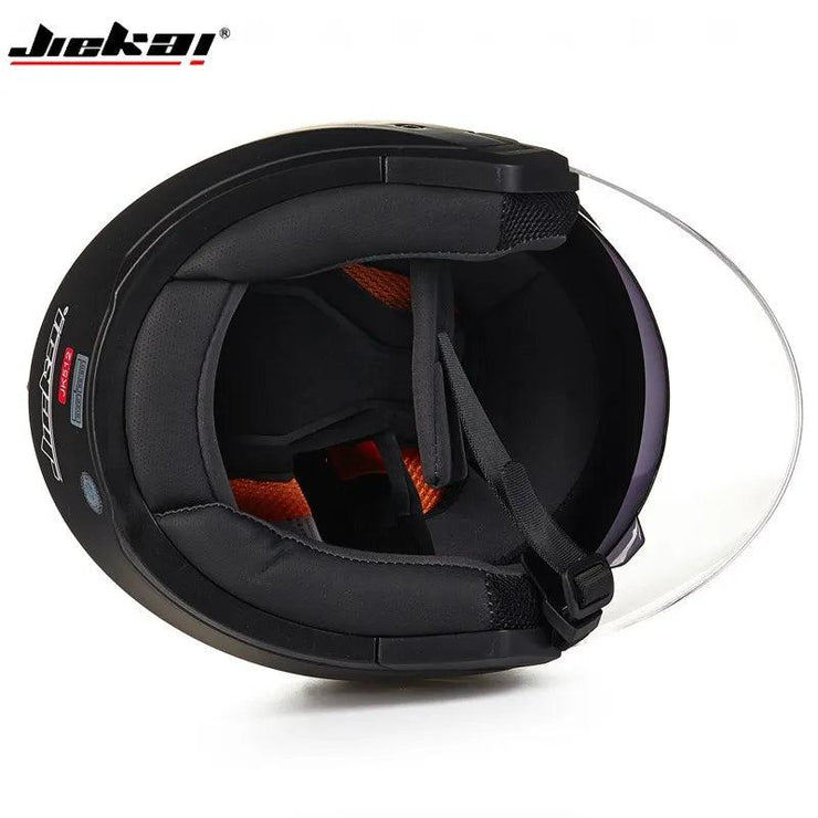 Casque Moto et Vélo Électrique 4 Saisons - Double Visière Racing Demi-Jet - Helmoto