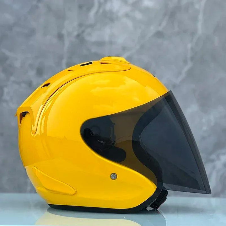 Casque Jaune Brillant Semi-Ouvert d'été - SZ-Ram4 - Moto & Scooter - Helmoto