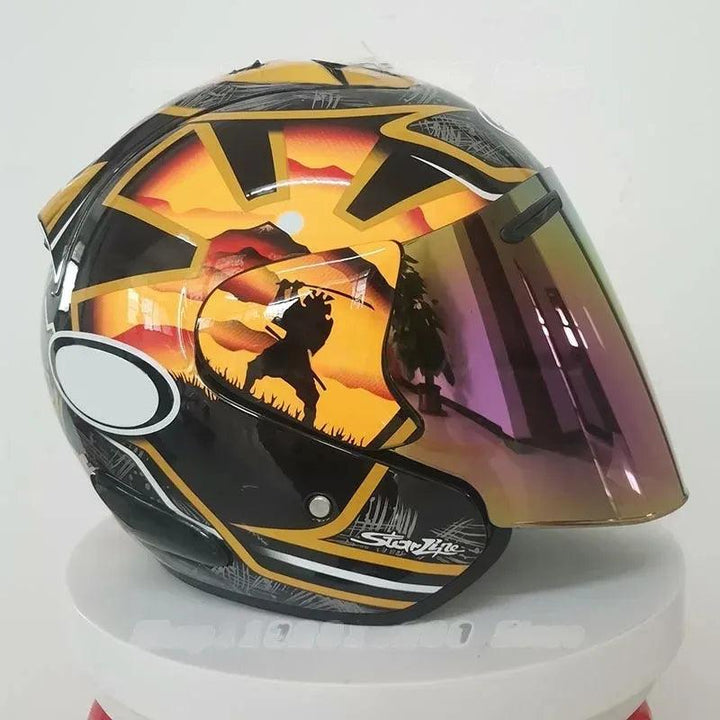 Casque Samurai Semi-Ouvert d'été - Ram 3 Pedrosa - Moto & Scooter & Cross - Helmoto