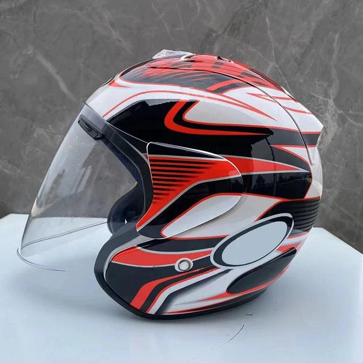 Casque Pedrosa Rouge GP - Semi-Ouvert d'été - Moto & Scooter & Cross - Helmoto