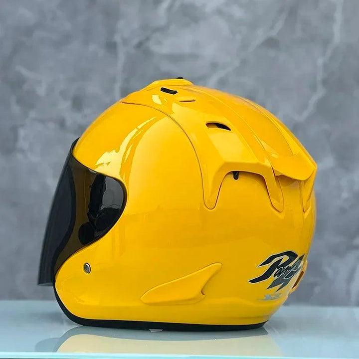 Casque Jaune Brillant Semi-Ouvert d'été - SZ-Ram4 - Moto & Scooter - Helmoto
