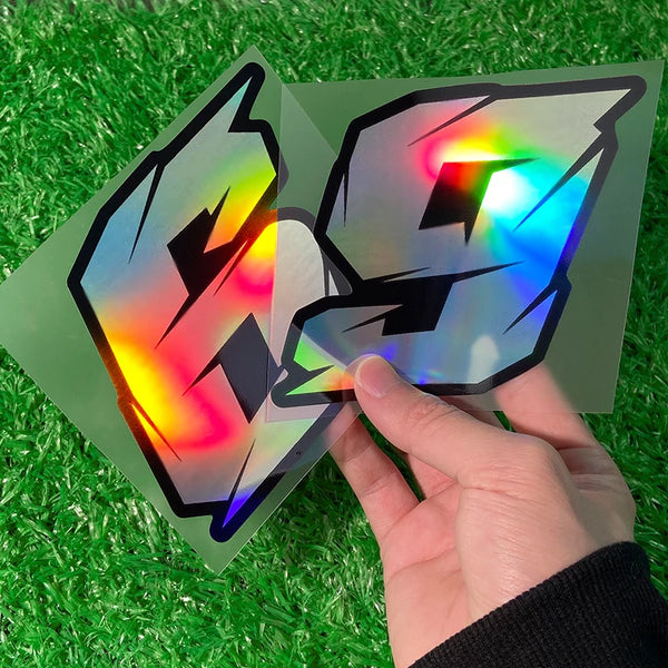 Stickers pour casque et moto avec numéro de 0 à 9