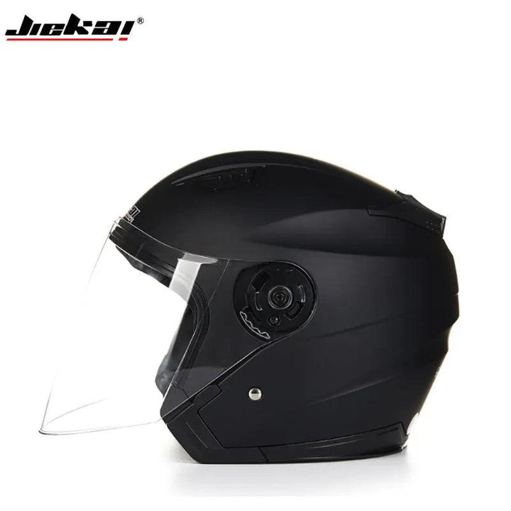 Casque Moto et Vélo Électrique 4 Saisons - Double Visière Racing Demi-Jet - Helmoto