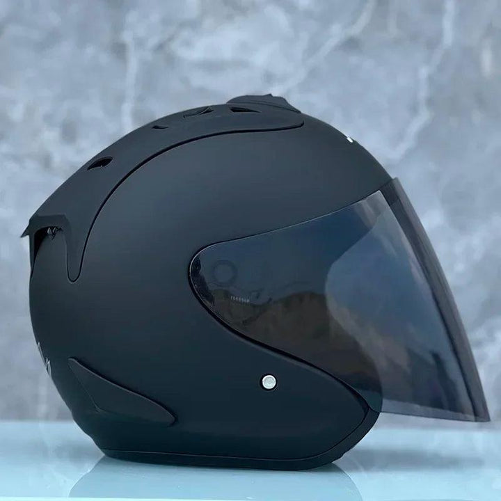 Casque Noir Mat Semi-Ouvert d'été - SZ Ram 4 - Moto & Scooter & Cross - Helmoto